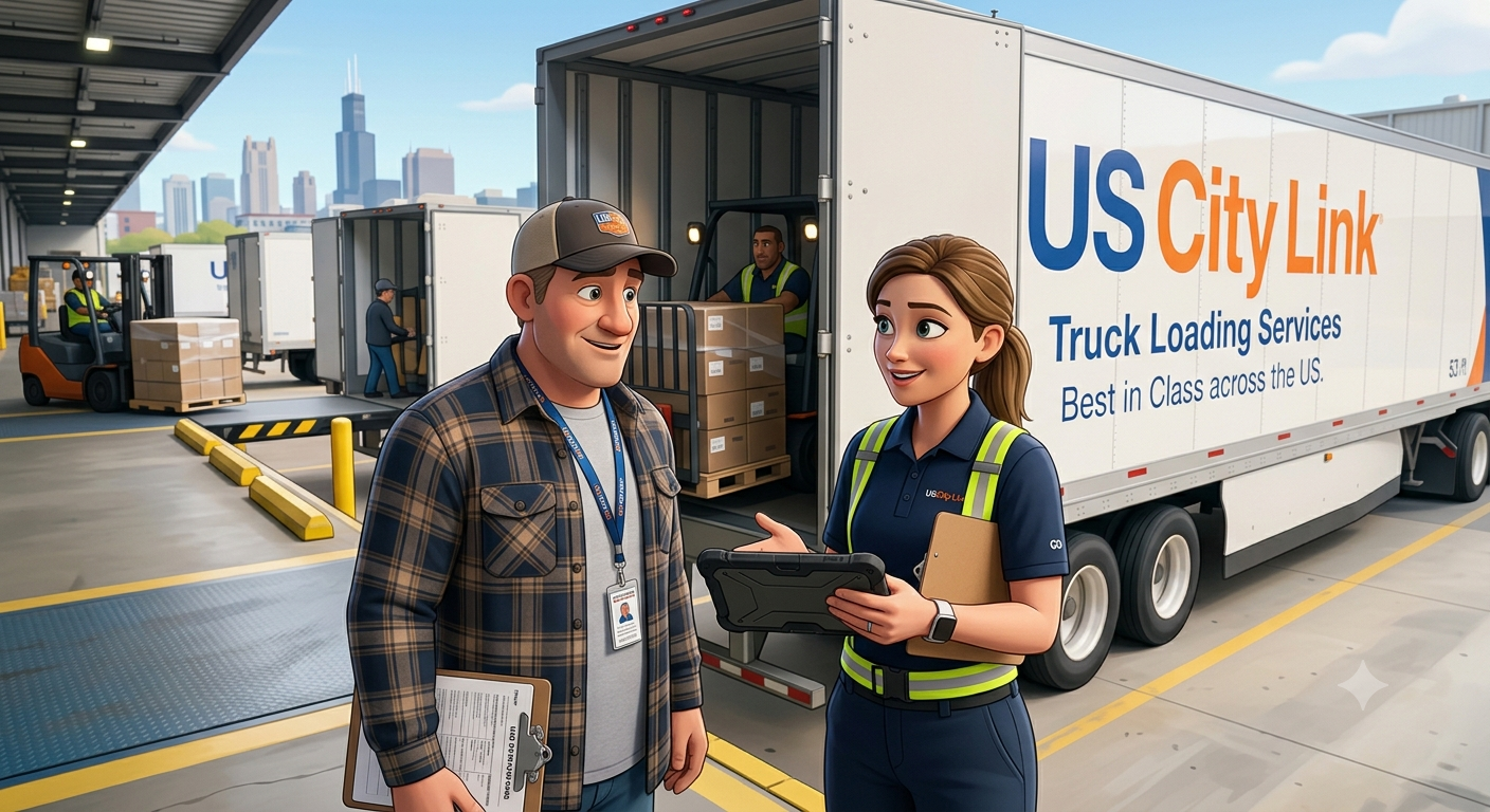 US CityLink warehouse team and truck